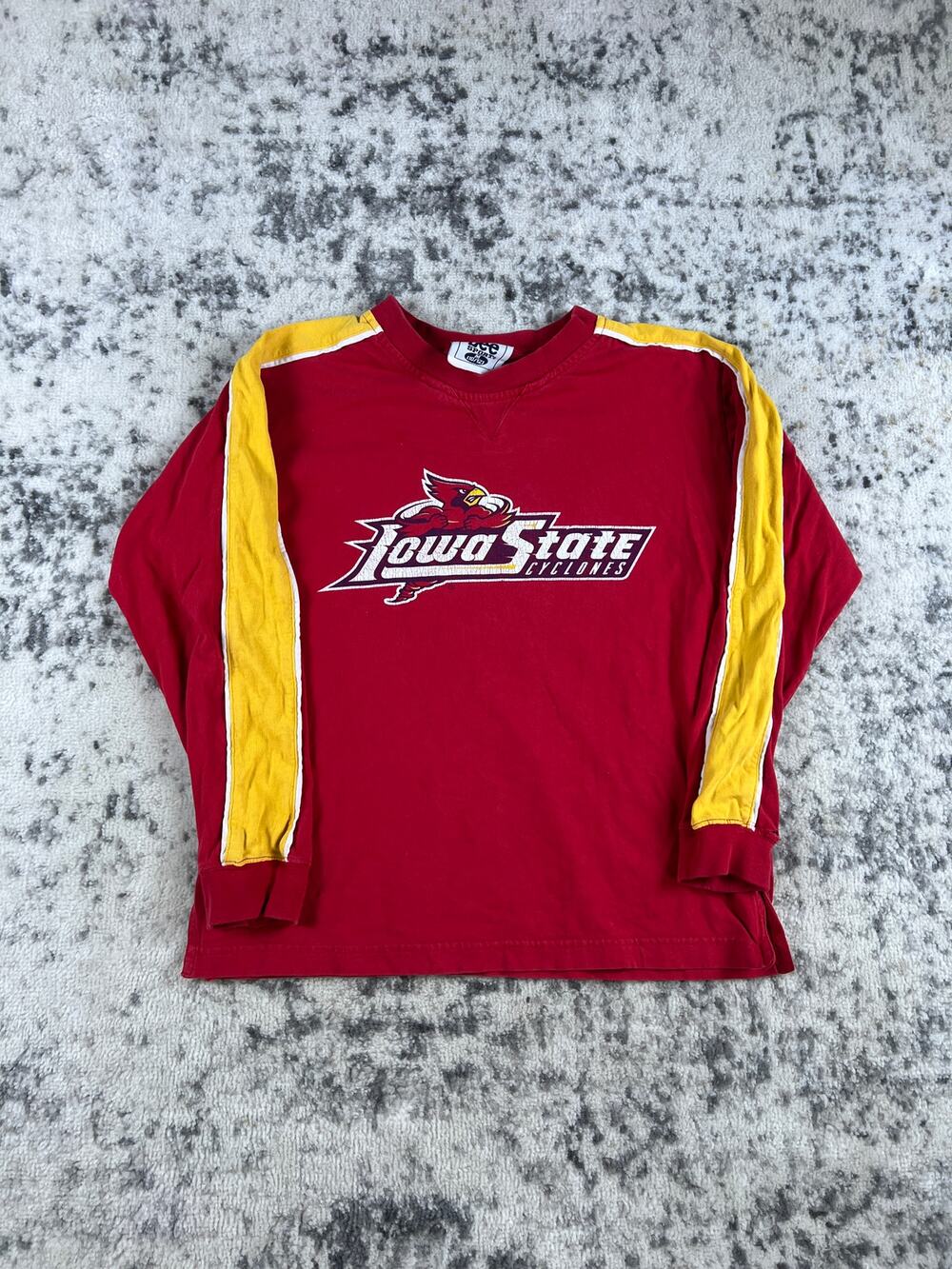 Vintage Lee Sport Shirt Youth 10/12 Red Yellow Iowa State Cyclones NCAA Sports